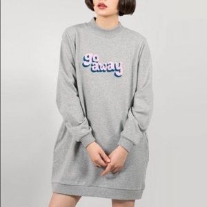 **SOLD** LAZY OAF Go Away Sweatshirt Dress